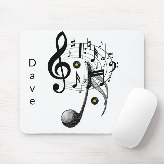 Music Notes  Mouse Pad! Mouse Pad (With Mouse)