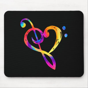 Music Notes Musical Heart Happy Valentines Love Re Mouse Pad