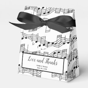 Music Notes Musical Love and Thanks Wedding Favour Favour Box