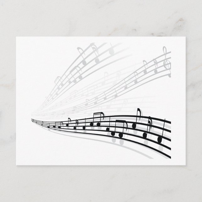 Music Notes ~ Musical Notation Symbols Postcard (Front)