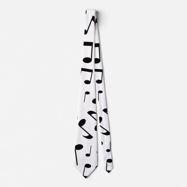 Music Notes Musical Pattern Necktie (Front)