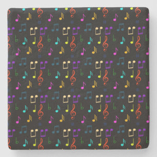 Music Notes Musician Gifts Musical Note Art Lovers Stone Coaster