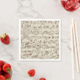 Music notes napkin