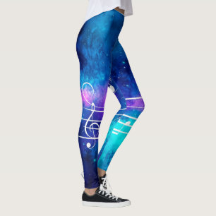 Music Notes Outer Space Leggings