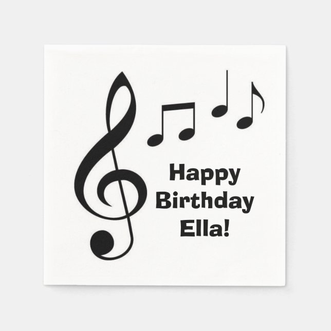 "Music Notes" Paper Napkins (Front)