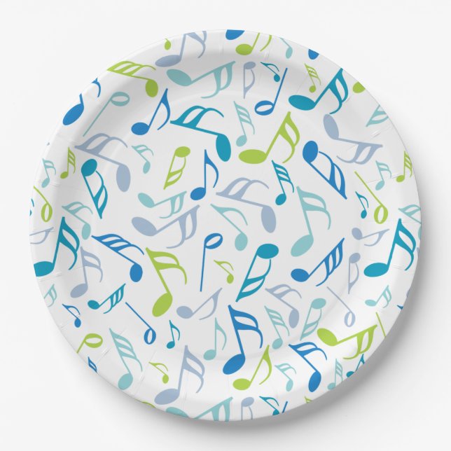 Music Notes  Paper Plate (Front)