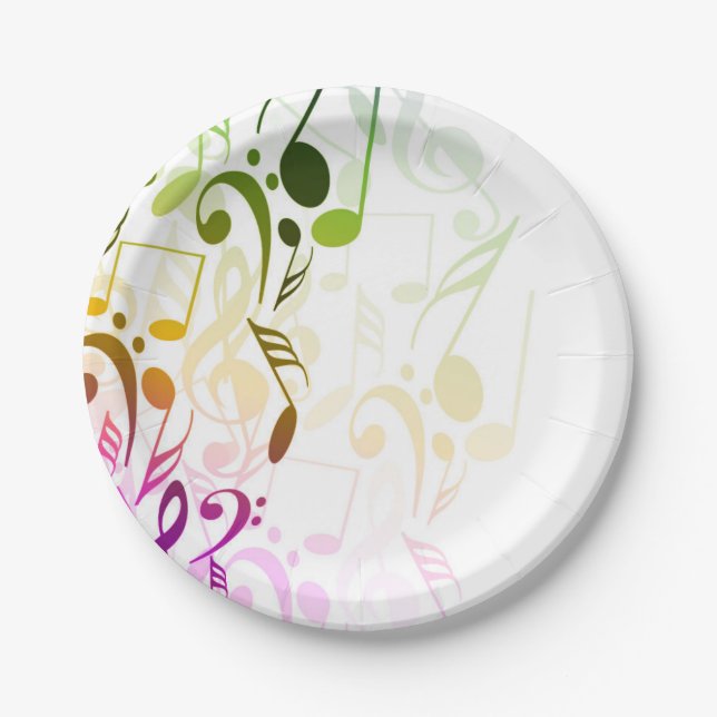 Music Notes Paper Plate (Front)