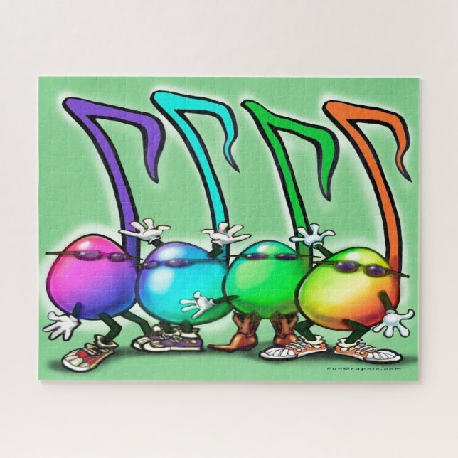 Music Notes Party Jigsaw Puzzle (Horizontal)