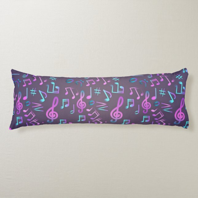 Music notes pattern body cushion (Front)