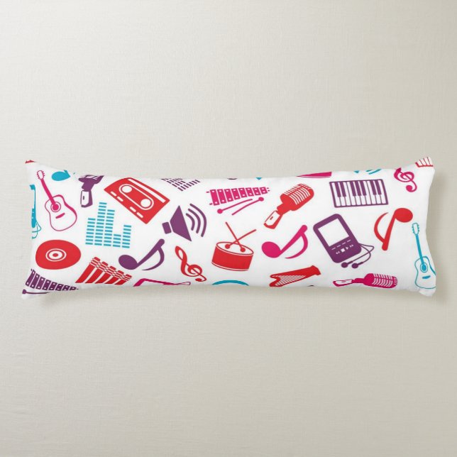 Music notes pattern body cushion (Front)