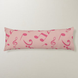 Music notes pattern body cushion