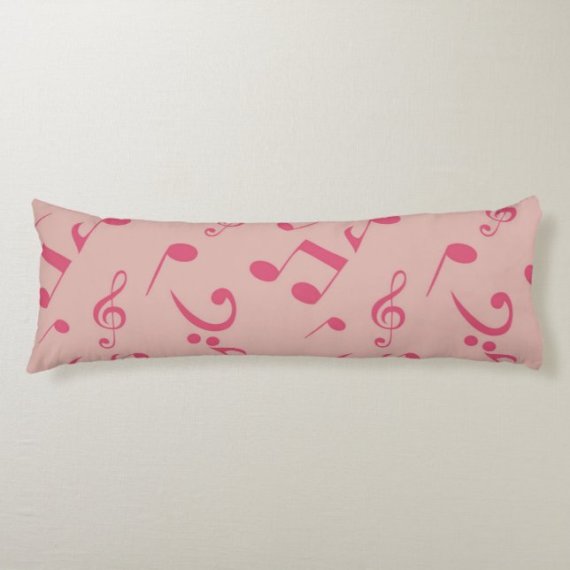 Music notes pattern body cushion (Front)