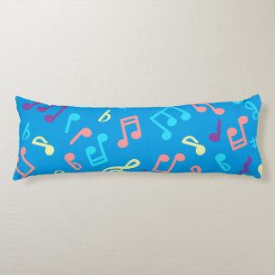 Music notes pattern body cushion