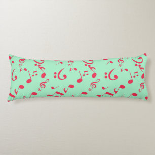 Music notes pattern body cushion