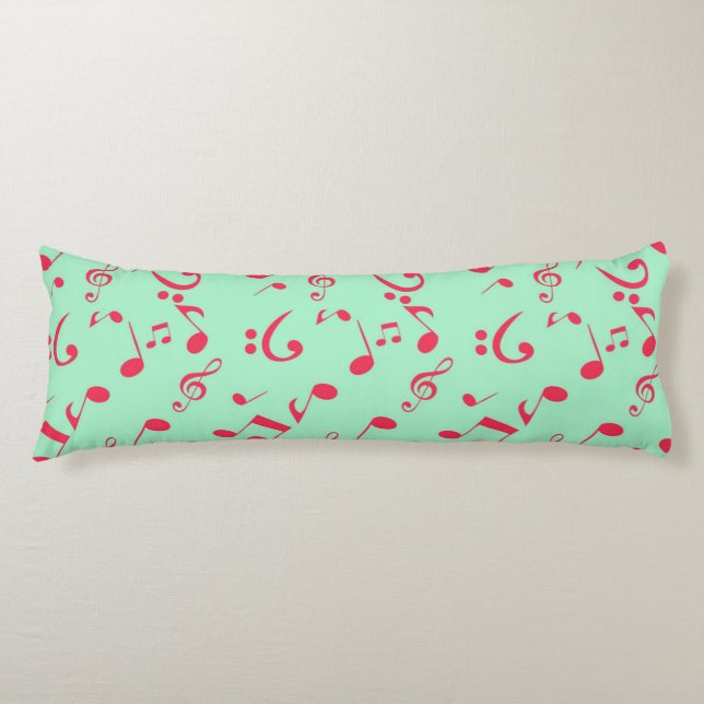 Music notes pattern body cushion (Front)