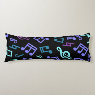 Music notes pattern body cushion