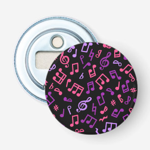 Music notes pattern bottle opener