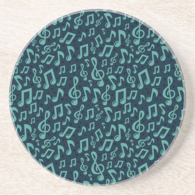 Music notes pattern coaster (Front)