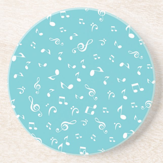 Music notes pattern coaster (Front)