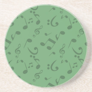 Music notes pattern coaster
