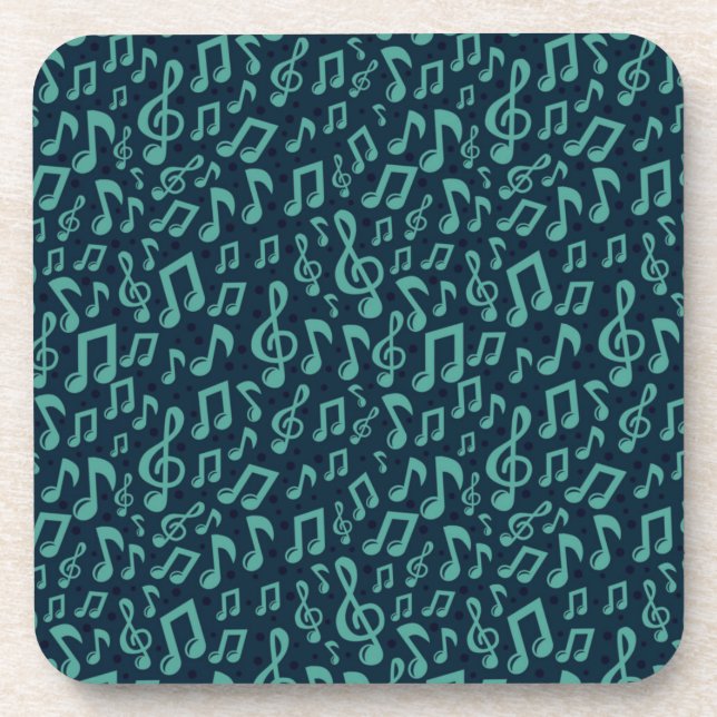Music notes pattern coaster (Front)