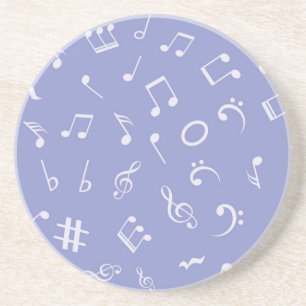 Music notes pattern coaster