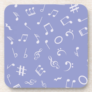 Music notes pattern coaster