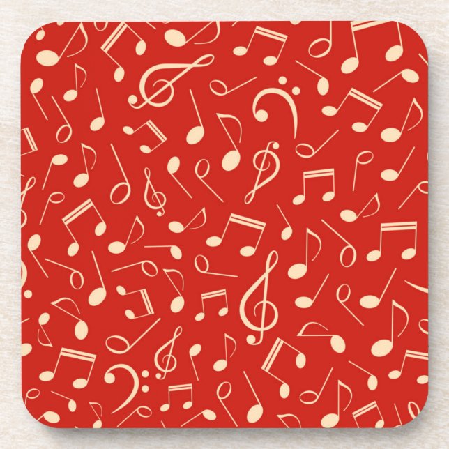 Music notes pattern coaster (Front)