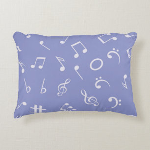 Music notes pattern decorative cushion