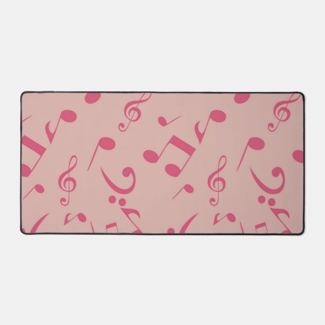 Music notes pattern desk mat (Front)
