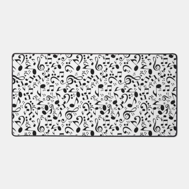 Music notes pattern desk mat (Front)