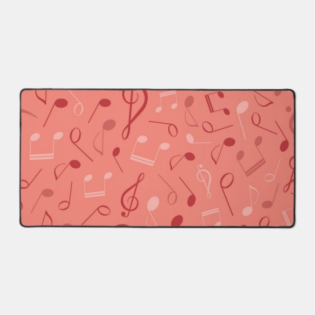 Music notes pattern desk mat (Front)