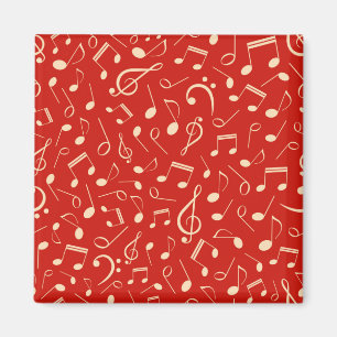 Music notes pattern magnet