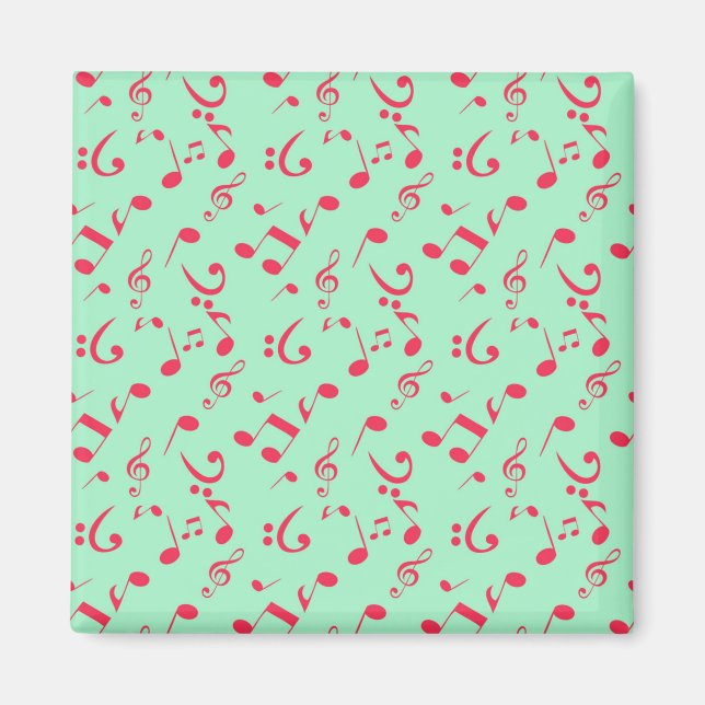 Music notes pattern magnet (Front)