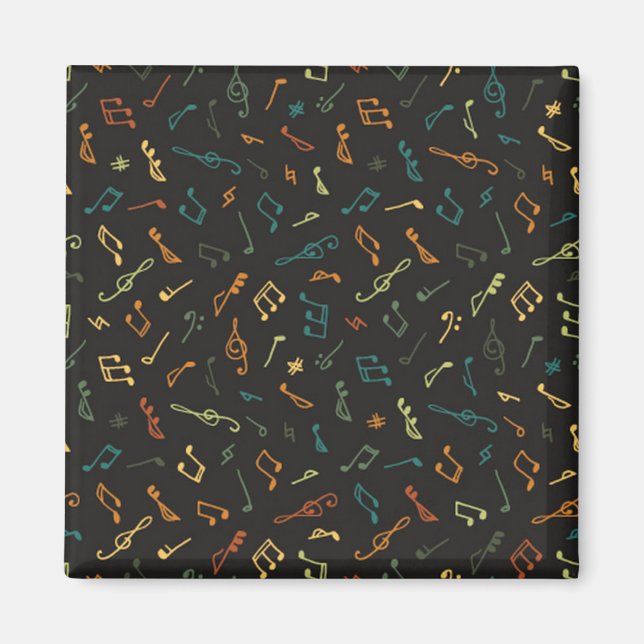 Music notes pattern magnet (Front)