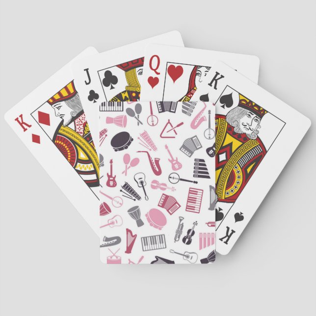 Music notes pattern playing cards (Back)