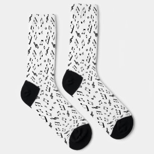 Music Notes Pattern Socks