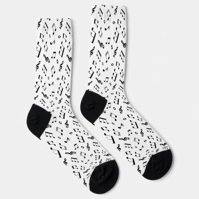 Music Notes Pattern Socks (Right)