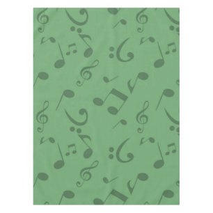 Music notes pattern tablecloth