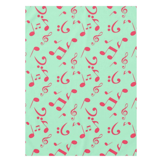 Music notes pattern tablecloth (Front)