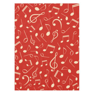 Music notes pattern tablecloth
