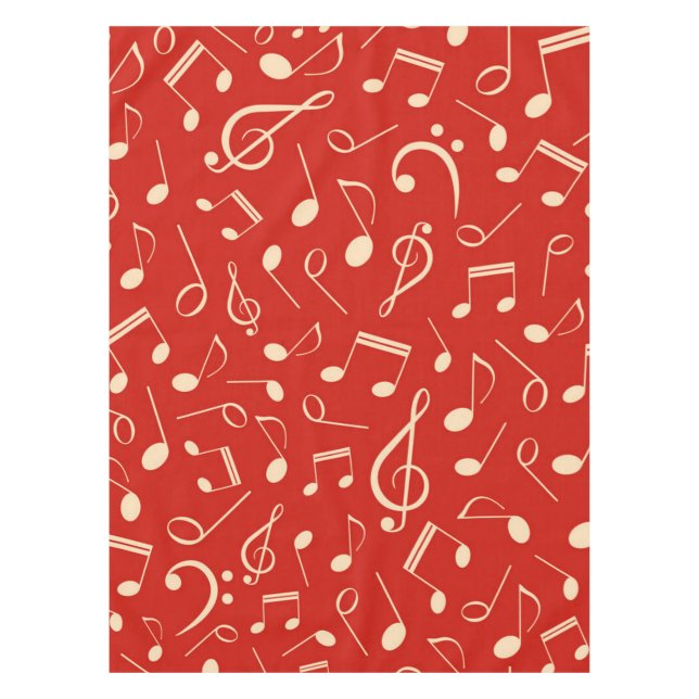 Music notes pattern tablecloth (Front)
