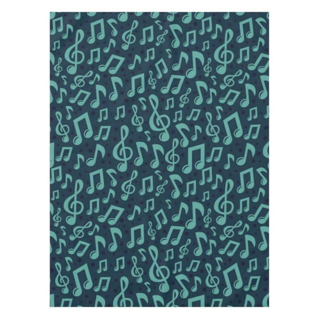 Music notes pattern tablecloth (Front)