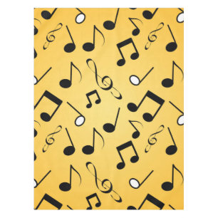 Music notes pattern tablecloth
