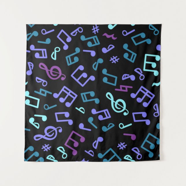 Music notes pattern tapestry (Front)