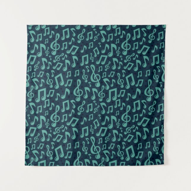 Music notes pattern tapestry (Front)