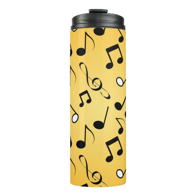 Music notes pattern thermal tumbler (Front)