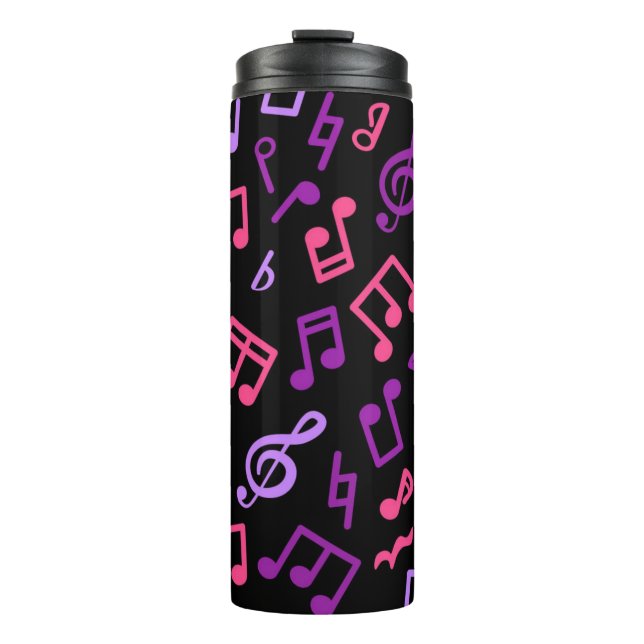 Music notes pattern thermal tumbler (Front)
