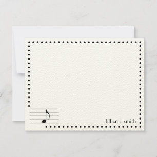 Music Notes Personalised Note Card