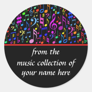 Music Notes Personalised Sticker